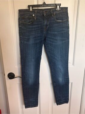 R13 Made in Italy Dark Wash Skinny Jeans Designer Italian Denim Pants